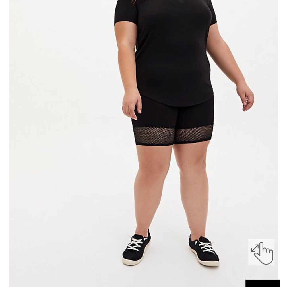 Torrid Mesh biker shorts 5/6 NWT
